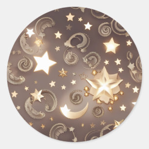 Sticker – Luxury Champagne Gold Celestial