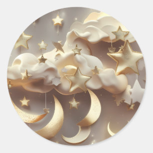 Sticker – Luxury Creamy Celestial Moon