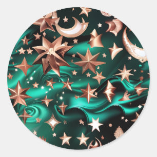 Sticker – Luxury Malachite Green Celestial