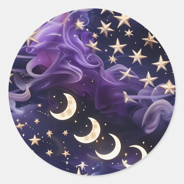 Sticker – Luxury Royal Amethyst Celestial (Front)