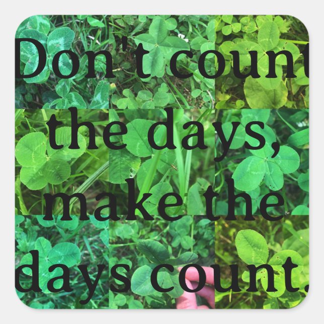 Sticker - Make the days count (Front)