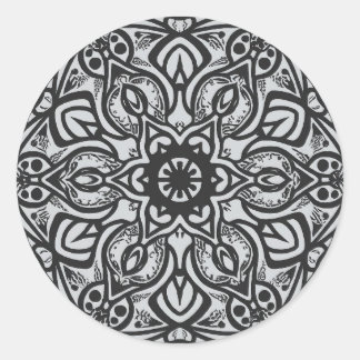sticker,mandala art design sticker,stationary item classic round sticker