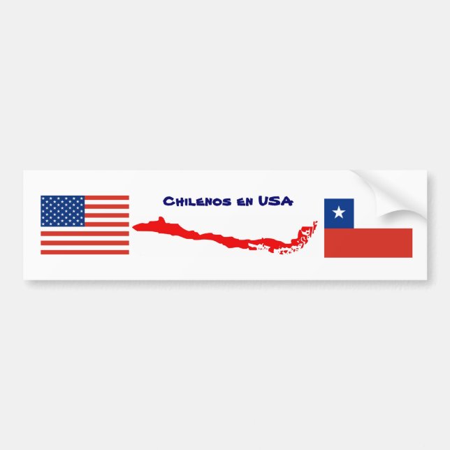 Sticker Mapa Chile USA 1 (Front)