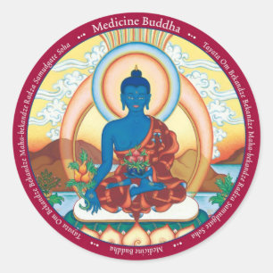 STICKER Medicine Buddha - with mantra