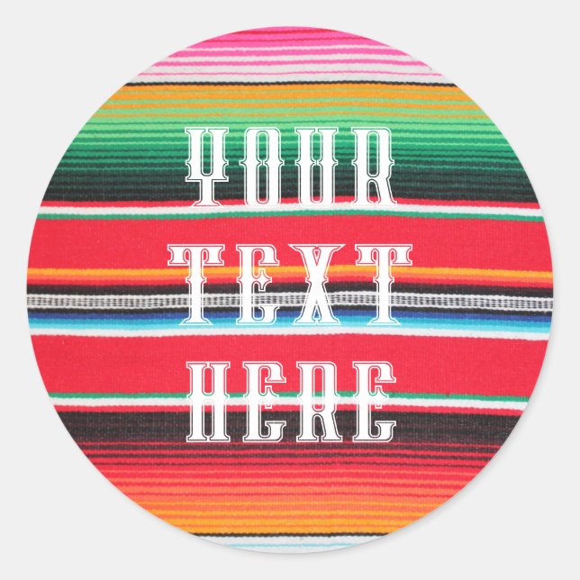 sticker Mexican mexico poncho serape background  (Front)