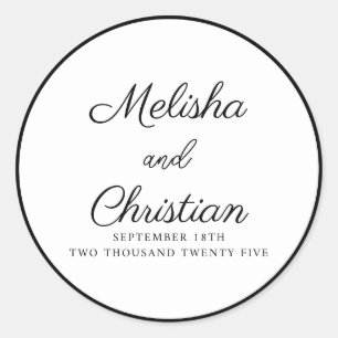 Sticker Minimalist Modern Wedding