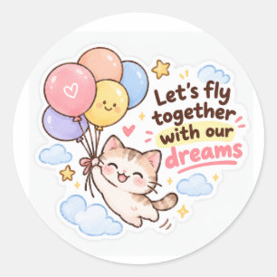 Sticker motivational "Lets Fly With Together With