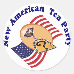 Sticker-New American Tea Party Classic Round Sticker
