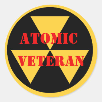 Sticker of Atomic Veteran in bright bold colours