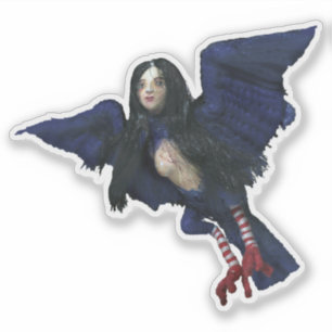 Sticker of Bird Girl from Blood Tea and Red String
