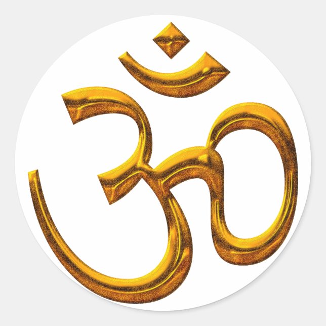 Sticker OM, old gold effect (Front)