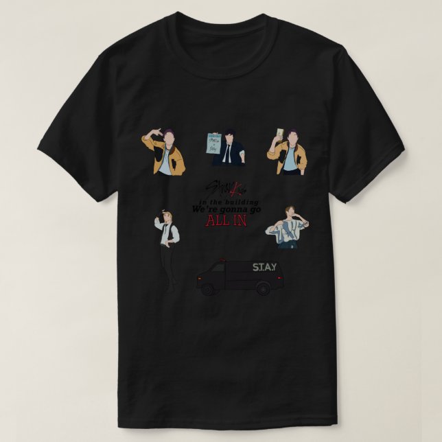 Sticker pack - Stray Kids All in ot8 members Stick T-Shirt (Design Front)