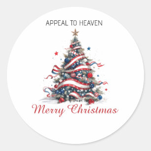 STICKER Patriotic Xmas Tree ATH1 