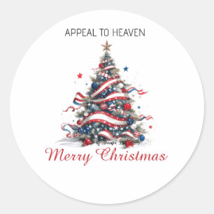 STICKER Patriotic Xmas Tree ATH1