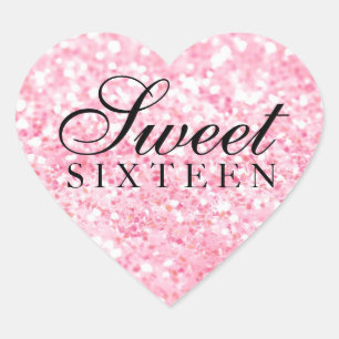 Sticker - Pink Glit Fab Sweet Sixteen II
