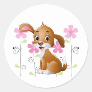 Sticker-Puppy Classic Round Sticker