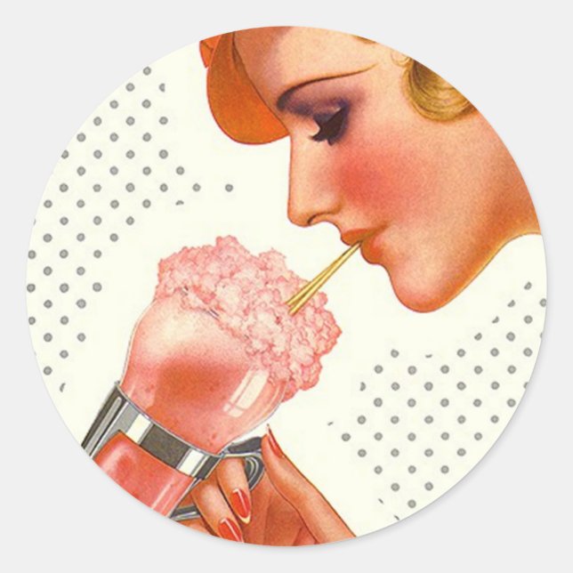 Sticker Retro Soda Fountain Mag cover advertising (Front)