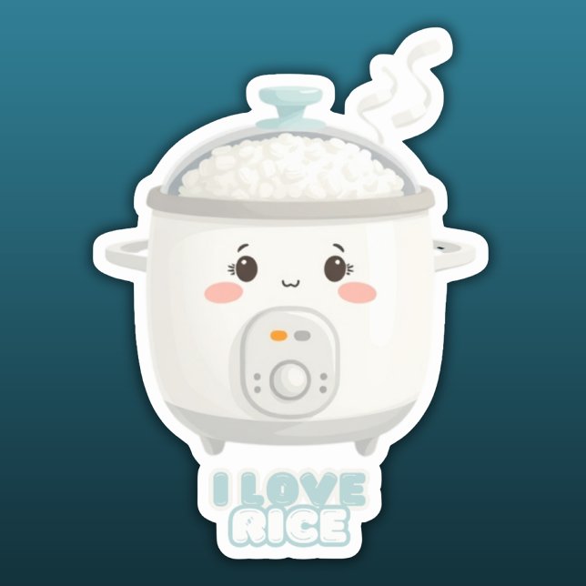 Sticker Ricecooker cute i love rice cooker stove (Creator Uploaded)