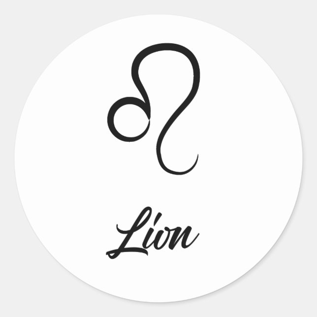 Sticker Rond Lion - Signe du zodiaque (Front)