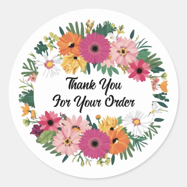 sticker round thank you for your order (Front)