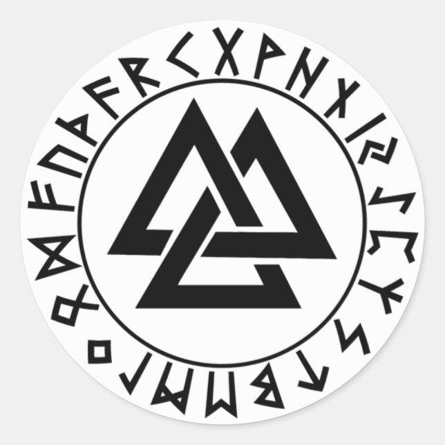 sticker round Tri-Triangle Rune Shield (Front)