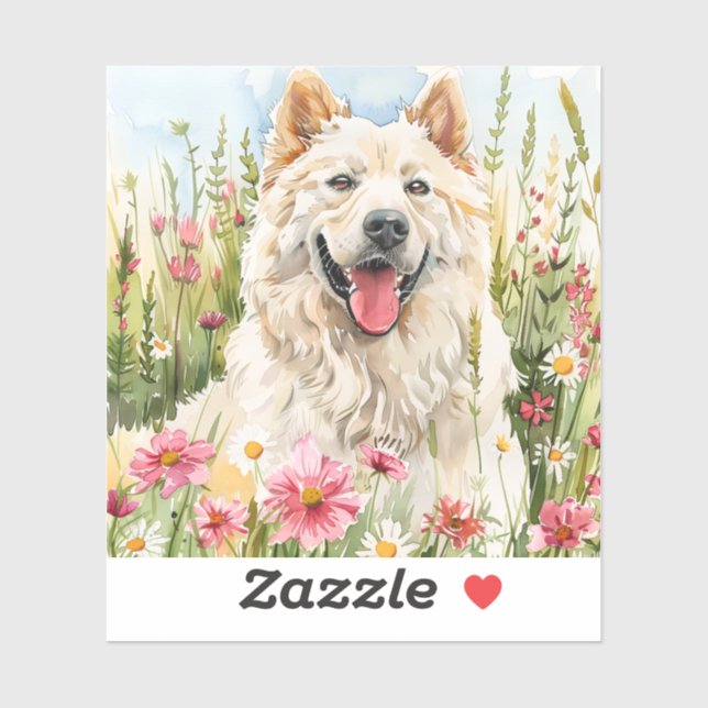 Sticker – Samoyed Die-Cut Watercolor Decal (Sheet)