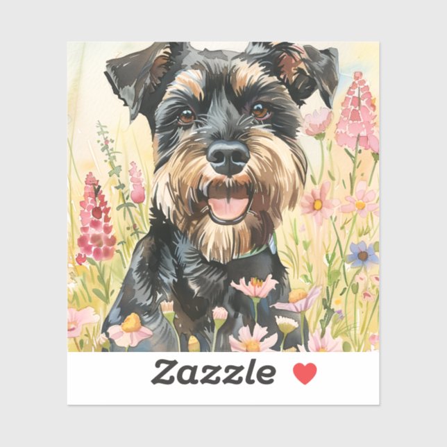 Sticker – Schnauzer Die-Cut Watercolor Sticker (Sheet)