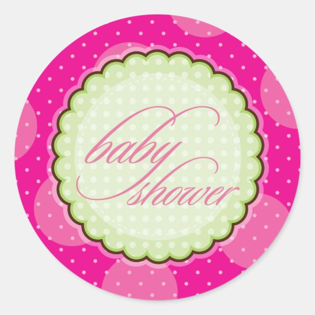 STICKER / SEAL :: baby shower - bright (Front)