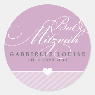 STICKER SEAL - BAT MITZVAH :: lovely type 4