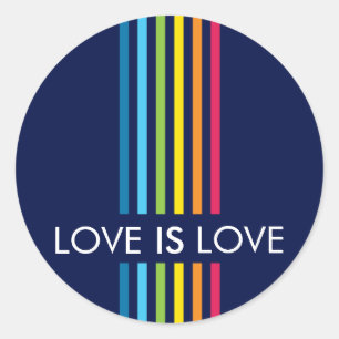 STICKER SEAL colourful bright rainbow stripe