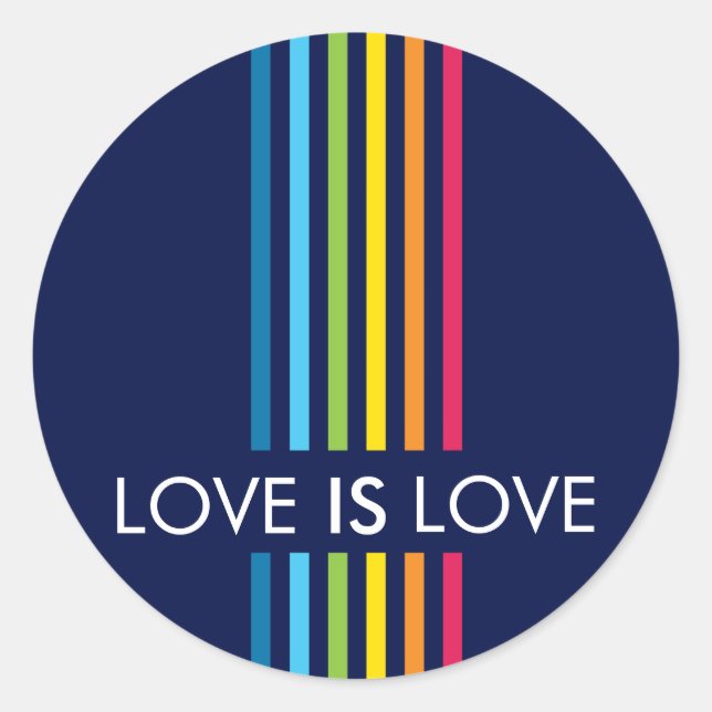 STICKER SEAL colourful bright rainbow stripe (Front)