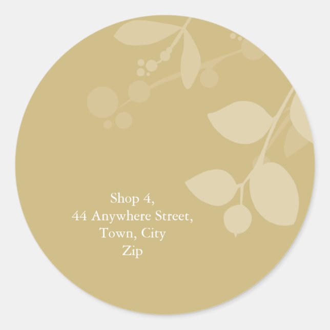 STICKER SEAL :: gum foliage 5 (Front)