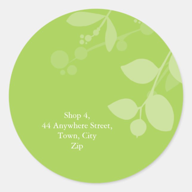STICKER SEAL :: gum foliage 6 (Front)