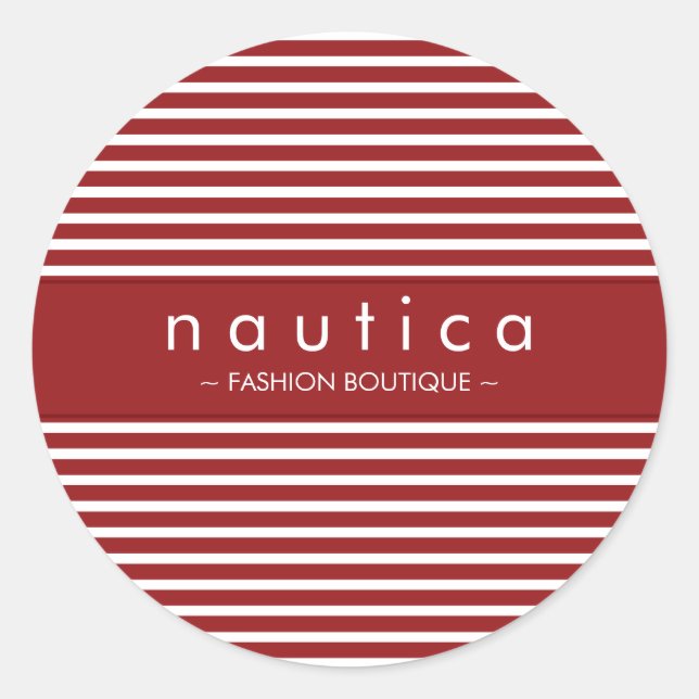 STICKER SEAL :: nautical striped 1 (Front)