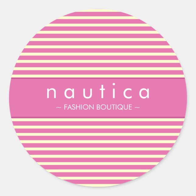 STICKER SEAL :: nautical striped 9 (Front)