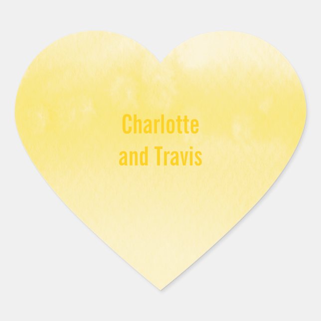 STICKER SEAL :: ombre watercolor yellow (Front)