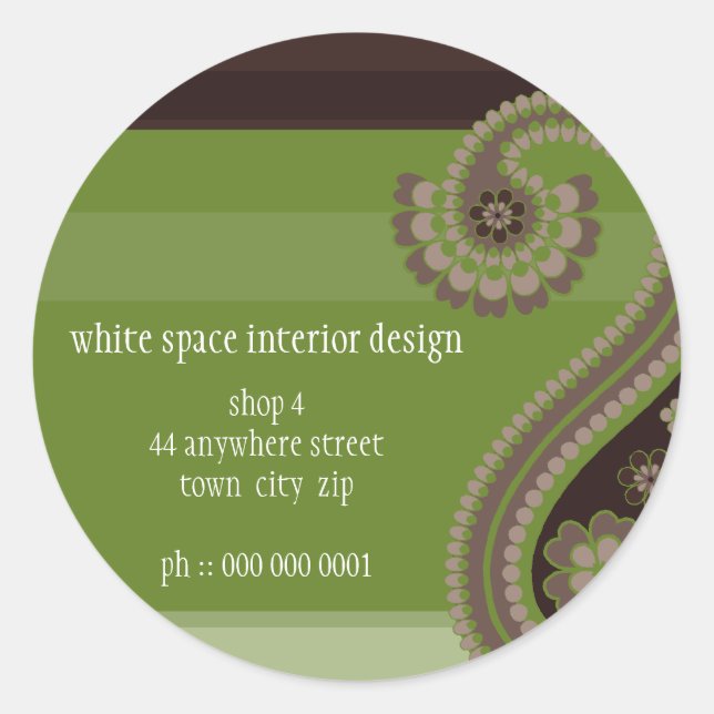 STICKER SEAL :: Paisley 3 (Front)