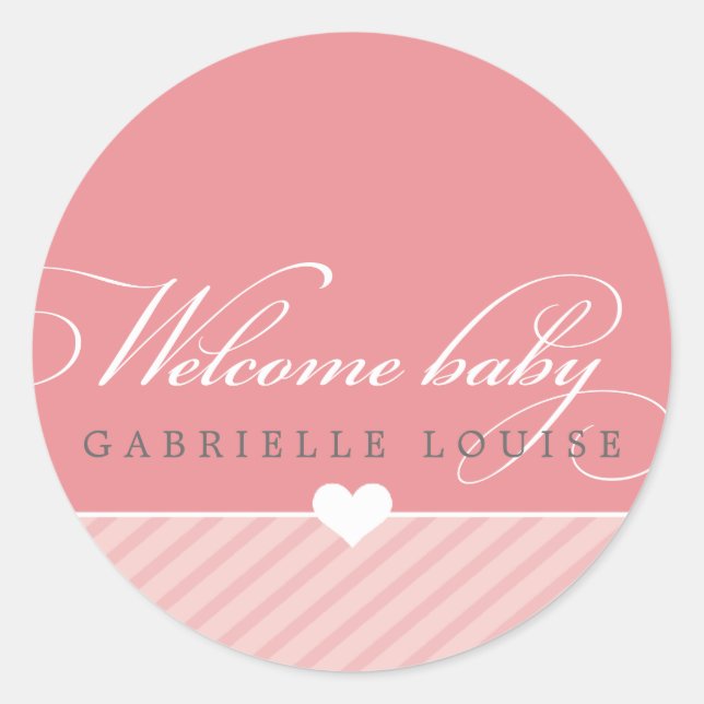 STICKER SEAL - WELCOME BABY :: lovely type 1 (Front)