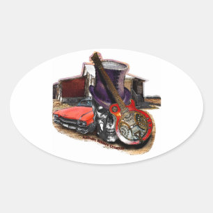 sticker self-adhesive oval BLUESROCK ATTITUDE