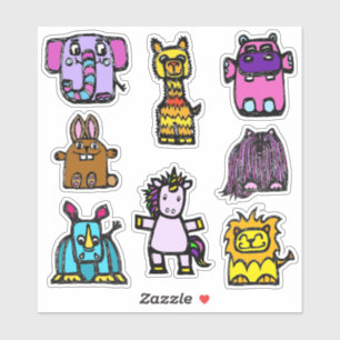 Sticker Sheet 6x6 "the alphabet book" (Matte)