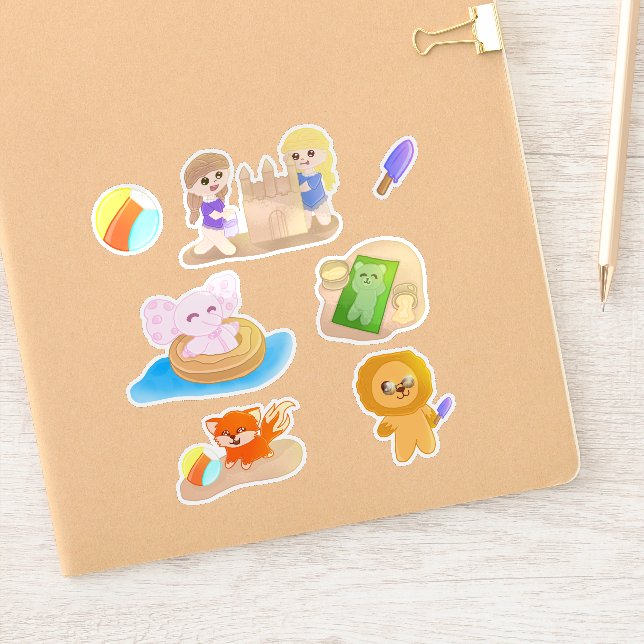 Sticker Sheet - Summer Time Toys (Notebook)