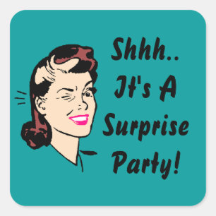 Sticker Shhh.. It's A Surprise Party! Wink Seals