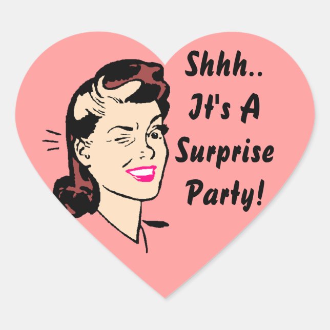 Sticker Shhh.. It's A Surprise Party! Wink Seals (Front)
