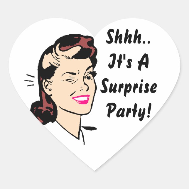 Sticker Shhh.. It's A Surprise Party! Wink Seals (Front)