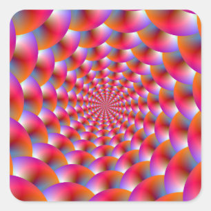 Sticker  Spiral of Spheres in Pink and Violet