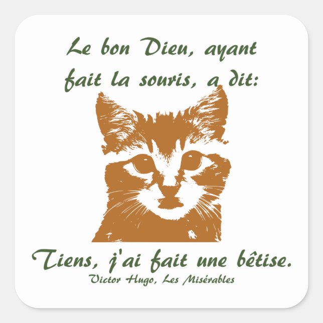 Sticker Square: Le Chat (Front)