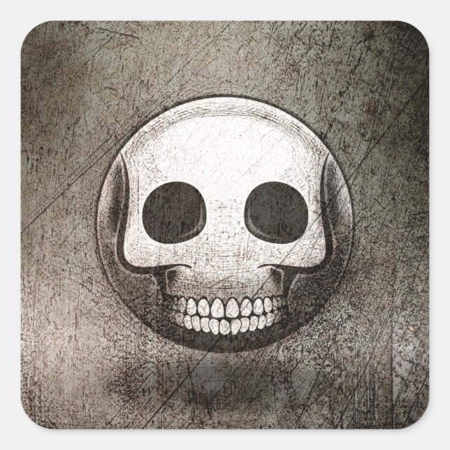 Sticker Square Skullmoji Vintage (Front)