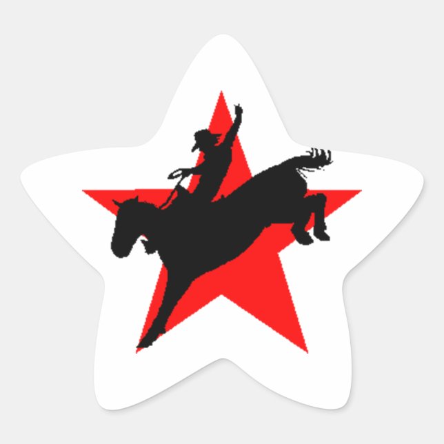 Sticker star rodeo bronc horse rider Stationery (Front)