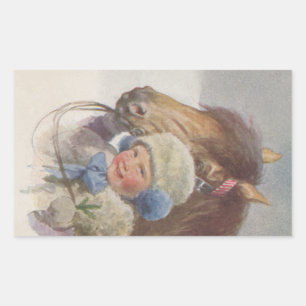 Sticker Sweet Antique Child & Bay Pony Scrapbook