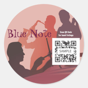 Sticker Template Event Jazz Band